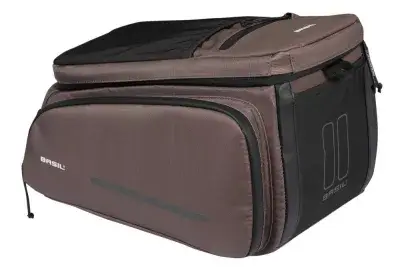 Basil Move Gepäckträgertasche 10-26 Liter Brau­n - recyceltes Polyester, MIK-Befestigung,…