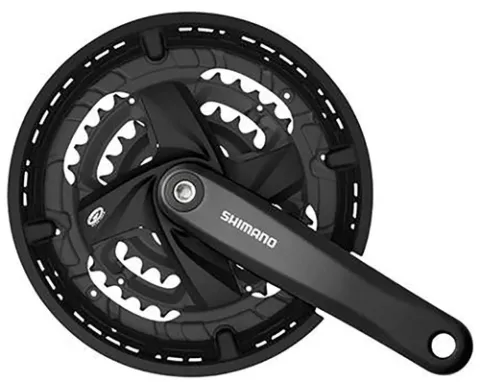 Shimano FC-MT210 Kurbelgarnitur 3x9 175 mm (44-32-22) black - effizienter MTB-Antrieb