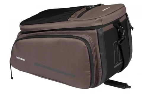 Basil Move MIK Gepäckträgertasche 10-26 Liter braun - wasserabweisend, erweiterbar, inkl.…