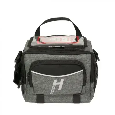 Haberland Lenkertasche 6l Bottle grau - praktische Lenker-Tasche mit Flaschenfach