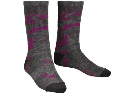IXS Sports Division iXS Double Socks (2 pairs) S Raisin Camo - atmungsaktive Funktionssocken im…
