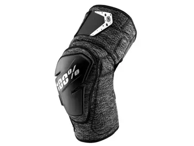 100% Fortis knee guards L/XL Grey Heather / Black - leichter Enduro Knieschoner mit Level 1…