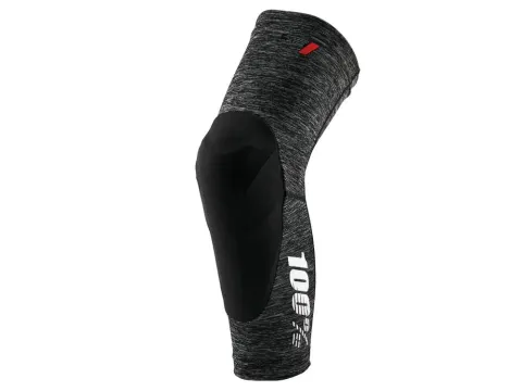 100% Teratec knee guards S Grey Heather / Black - leichter Trail-Knieschoner mit Level-1-Schutz