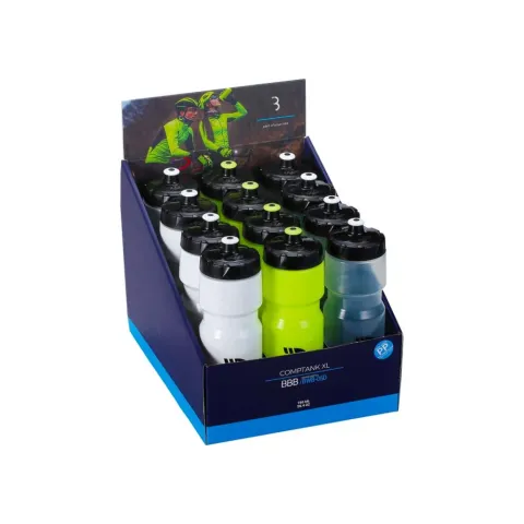 BBB Cycling Flaschen 750ml CompTank Displaybox 750 - leichte Trinkflasche für jede Fahrt