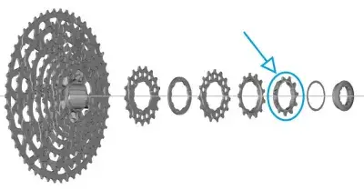 SHIMANO Ritzel für CS-LG700 11 Zähne - präzises Ersatzritzel für Nabenschaltung