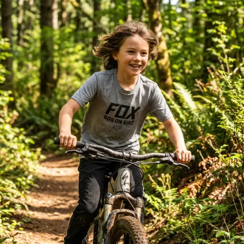 FOX Bob On Bike Youth T-Shirt - T-Shirt Kinder S