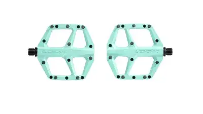 LOOK Trail Fusion MTB Plattformpedale, ice blue: hochwertige Flatpedale für Trail & All-Mountain