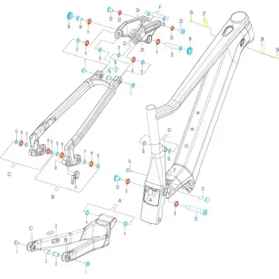 Centurion Bolzenkit für No Pogo F Größe Standard - komplette Befestigungseinheit neueste Version