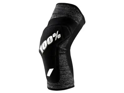 100% Ridecamp knee pads L Grey Heather / Black - leichter MTB-Knieschoner mit Top-Belüftung