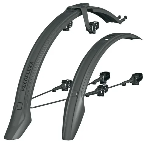 SKS VELOFLEXX 55 Schutzblechset für 26-28" Fahrräder, schlagfester Kunststoff, werkzeugfreie…