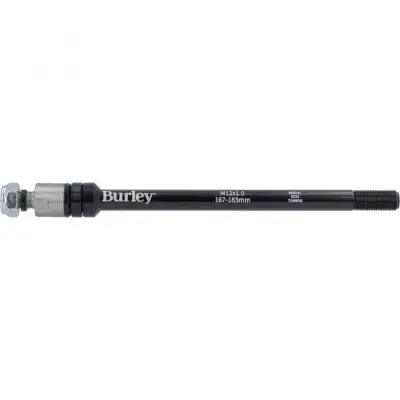 Burley Steckachse für Anhänger M12x1.0. 167-183 mm Schwarz - sichere Kupplung für Fahrradanhänger