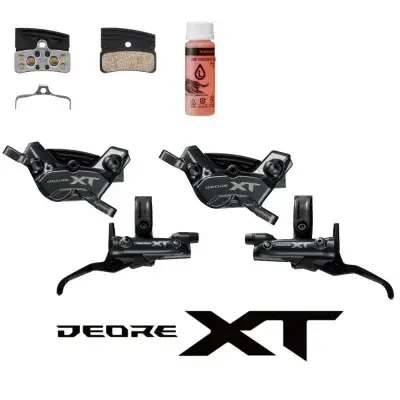 SHIMANO Scheibenbrems-Upgrade-Kit DEORE XT BL-M8200+BR-M8220 - Set für Vorder- und Hinterrad