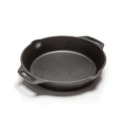 Petromax Feuerpfanne fp25h Gusseisenpfanne 25 cm, 1,6 l, mit zwei Henkeln, für alle Herdarten,…