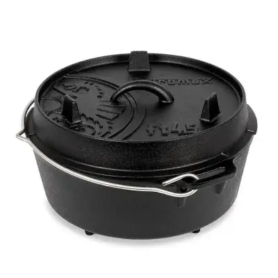 Petromax Feuertopf ft4.5 Gusseisen Dutch Oven 3,5 l mit Füßen für 25 Personen, perfekt für…