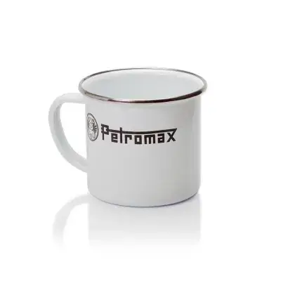 Petromax Emaille-Becher Weiß 300 ml  Leichter, robuster Outdoor-Kaffeebecher, hitzebeständig,…