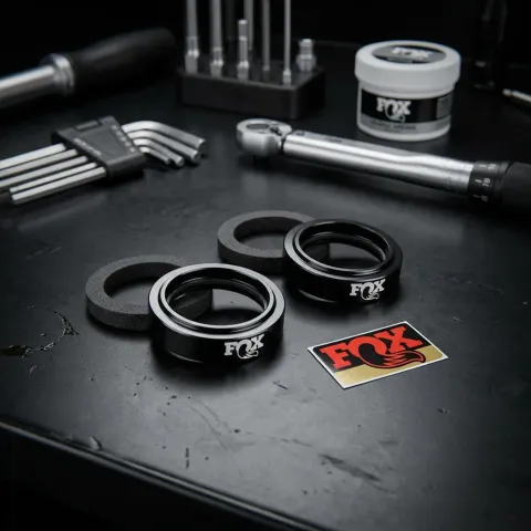 FOX Service Set: Marzocchi DJ, Black Ano/Shiny Black, 4mm OS (37 Rake) - präzise Wartung