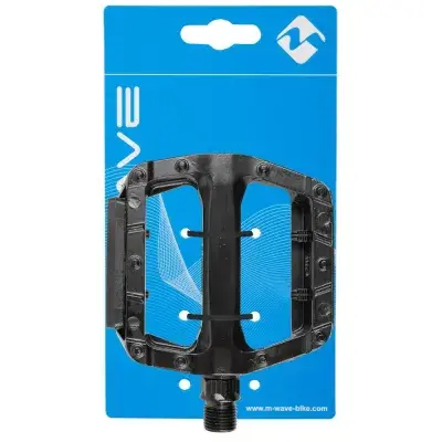 M-WAVE Steady-A10 Plattformpedale 1 Paar schwarz - Aluminiumkörper, Boron-Achse 9/16", 370 g,…