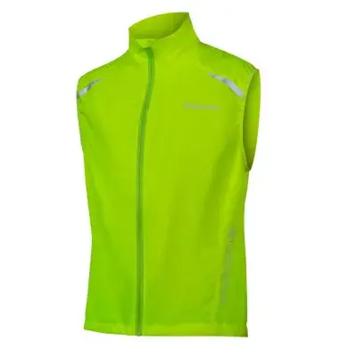 Endura Hummvee Weste L, Neon-Gelb - winddichte Weste mit Netzrücken, PFC-freier DWR-Imprägnierung,…