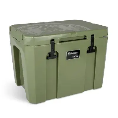 Petromax Passiv-Kühlbox kx50 Oliv 50 l  hält Eis bis zu 12 Tage gekühlt, robustes Design, ideal…