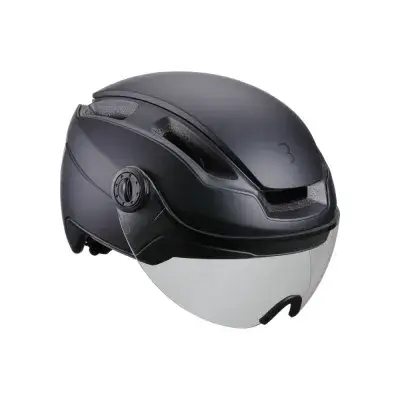 BBB Cycling Helme Indra Faceshield Transparent L matt schwarz - sicherer E-Bike-Urbanhelm