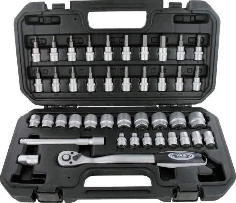 VAR Steckschlüssel-/Bit-Satz DV-11900 3/8" Ratsche, 25 cm - vielseitiges Profi-Werkzeugset