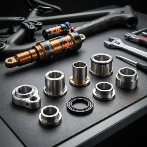 FOX Service Set Eyelet Assy Trek 9mm Thru Shaft Reaktiv LV Trunnion - präzise Dämpferwartung