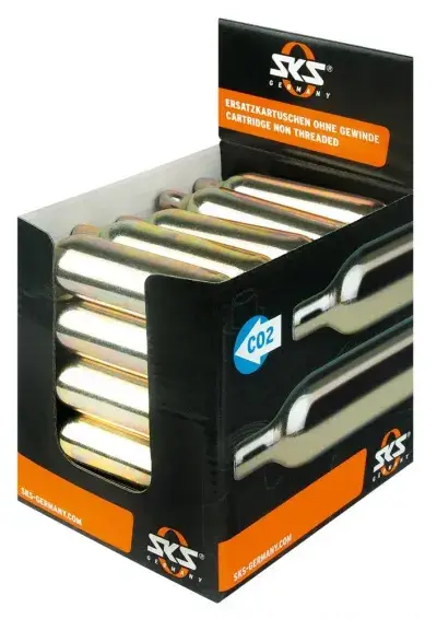SKS CO2-Kartuschendisplay - 25 lose 16g Kartuschen ohne Gewinde  Perfekt für schnelle…