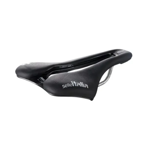 Selle Italia SLR Boost Lady TI 316 Superflow S3 - schwarzer Damen-Sattel mit Gel-Polster