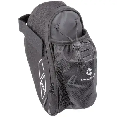 M-WAVE Amsterdam Bottle Satteltasche praktische Fahrradtasche mit integriertem Flaschenhalter
