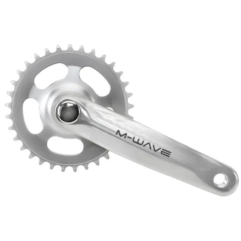 M-Wave Mighty Kettenradgarnitur 1-fach 38 Zähne - Aluminium-Kurbel 170 mm, Stahl-Kettenblatt,…