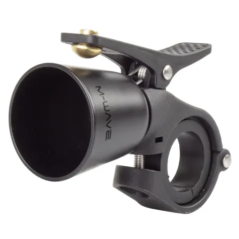 M-Wave Trophy Fahrradglocke Messing Schwarz - 36 mm, sehr lauter Klang