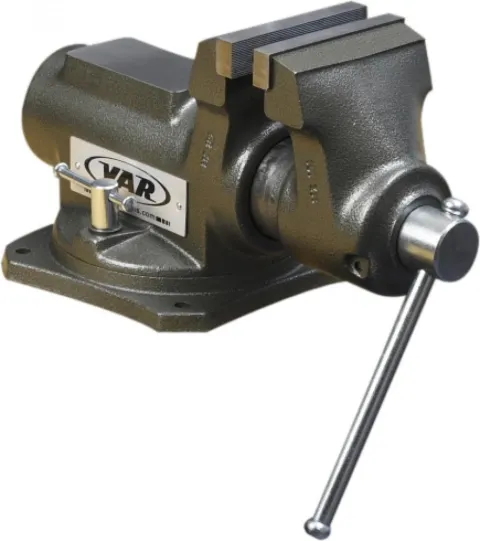 VAR Schraubstock DV-09000 125 mm - robuster Präzisions-Schraubstock für die Werkbank