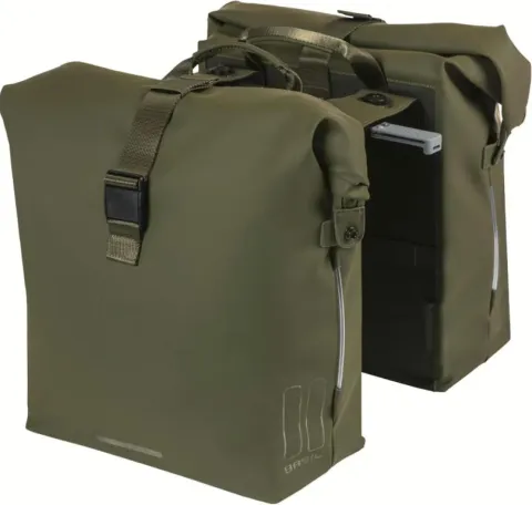 Basil Soho Nordlicht MIK 2.0 Doppeltasche 41 Liter - wasserdichtes PU-Rolltop mit LED-Nordlicht &…
