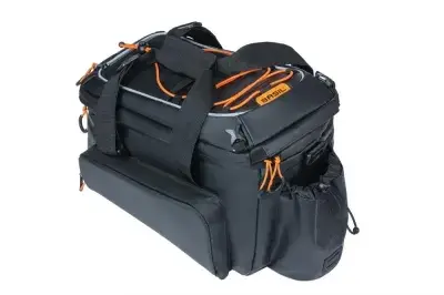 Basil Gepäckträgertasche Miles Tarpaulin XL Pro MIK 2.0 - schwarz / orange - inkl. MIK…