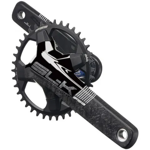 FSA Kurbelgarnitur SL-K Light BB386Evo 1x 175 mm Schwarz - leichte & steife Rennrad-Kurbel