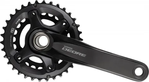 SHIMANO Kurbelgarnitur DEORE FC-M6000 Kurbelgarnitur - 10-fach, 175 mm, 34-24 Zähne, 24 Zähne