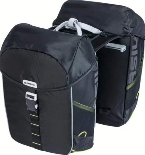 Basil Miles MIK 2.0 Doppeltasche 34 Liter - wasserdichte Fahrrad-Gepäckträgertasche mit…