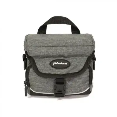 Haberland Lenkertasche 2l Mini grau - kompakte Lenkertasche für Alltag und Tour