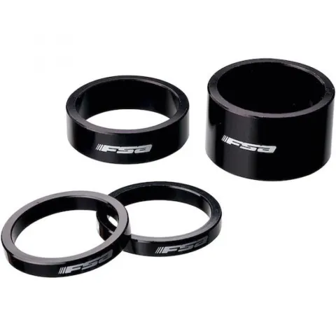 FSA Vorbauspacer Alu 1 1/8" 5 mm Schwarz - präzise Höhenanpassung am Steuerrohr