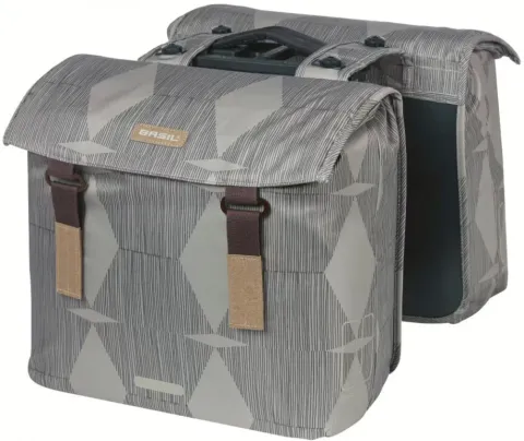 Basil Elegance - Doppeltasche MIK 2.0 49 Liter - recyceltes PET wasserabweisender Faltverschluss…