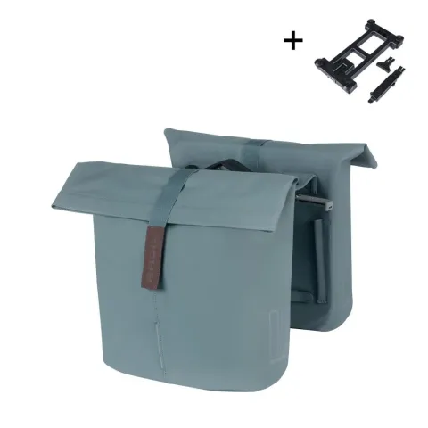 Basil Doppelpacktasche City Double Pannier Bag MIK 2.0 - Fahrrad Doppeltasche 28-32 Liter -…