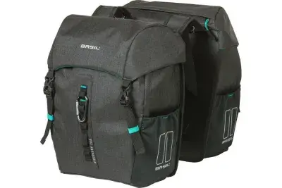 Basil Move MIK Doppeltasche 30 Liter schwarz - wasserabweisende Fahrradtasche mit Reflexelementen &…