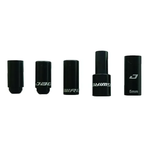 Jagwire Endkappen Elite Link Bremszugsets Aluminium - 12er Set Schwarz/Silber