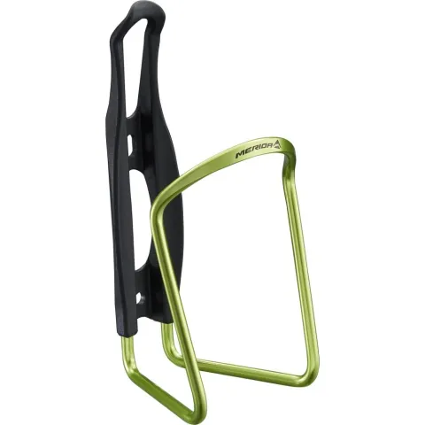 Merida Flaschenhalter Aluminium CLASSIC I Onesize Schwarz/grün - sicherer Halt für Trinkflaschen