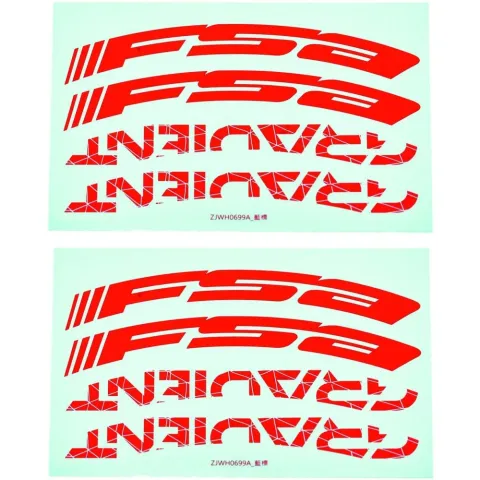 FSA Decals für Gradient Wider LRS 27,5" Rot - stylisches Upgrade für deinen Laufradsatz