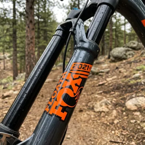 FOX Decal: 2021 F-S FLOAT Orange DPS Adj Short 6.5/145 mm - hochwertiger Gabel- und Dämpferaufkleber