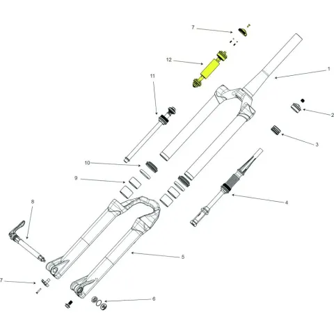 Manitou Druckstufe Kwik Toggle für 32 120/140 mm - präzise Dämpfung für deine Federgabel
