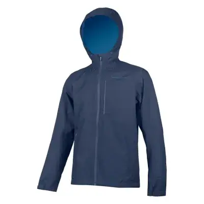 Endura Hummvee wasserdichte Kapuzenjacke ink blue L - robuste Regenjacke für Trail und Alltag,…