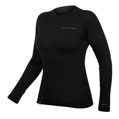 Endura Damen BaaBaa Blend Baselayer langarm schwarz XS - Merino Funktionsshirt, atmungsaktiv,…