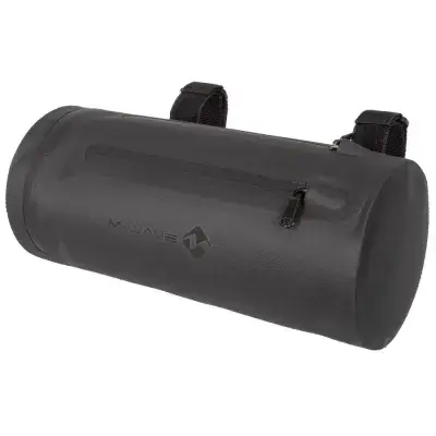 M-Wave Bikepacking Lenkertasche Front S 3L schwarz - Wasserdichte Lenker-Tasche für Radfahrer